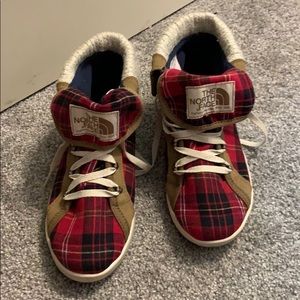 North Face Plaid Sneakers. Worn Twice